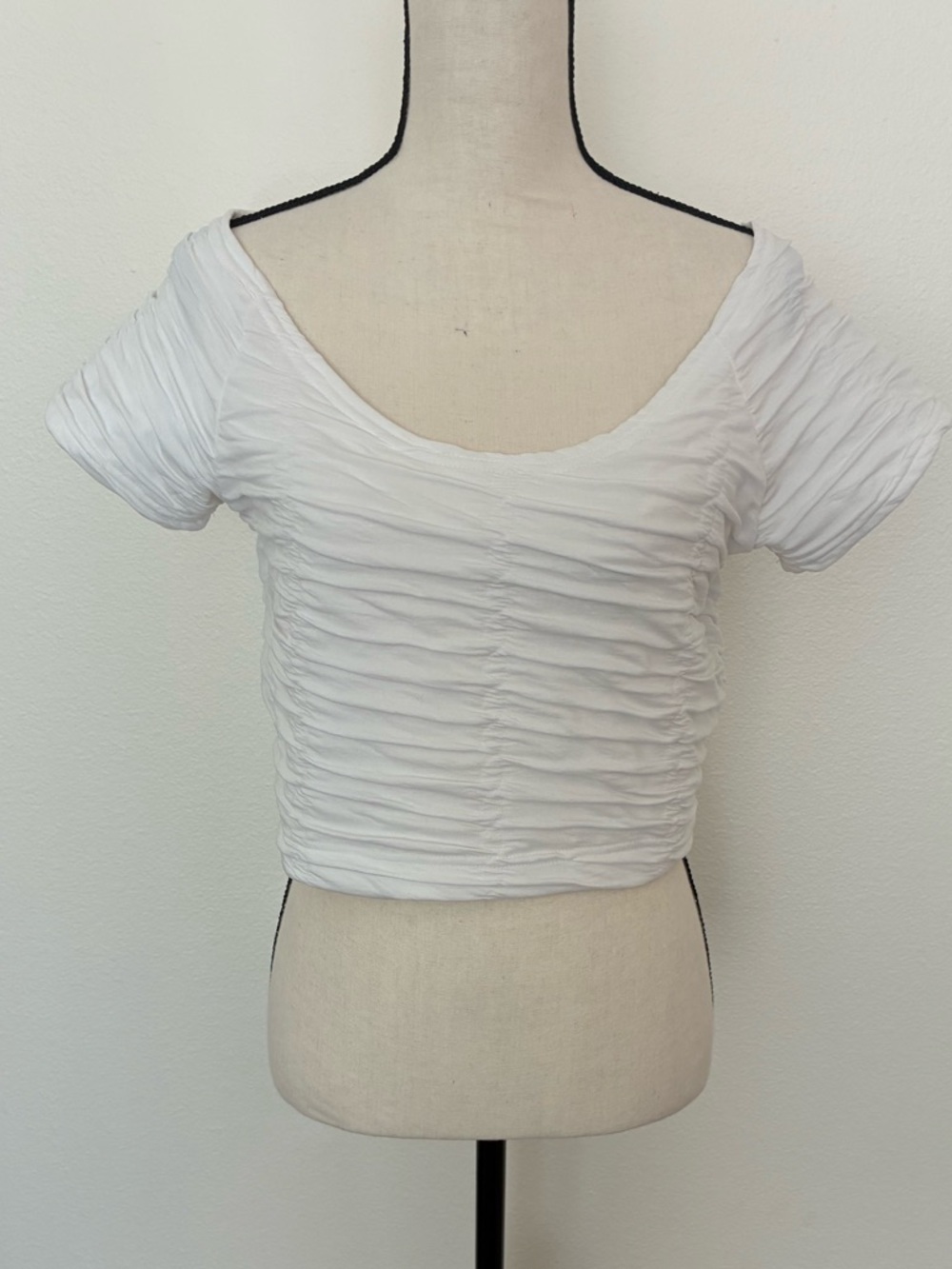 Vintage 90s Newport News Cropped Ruched Off Shoulder Top